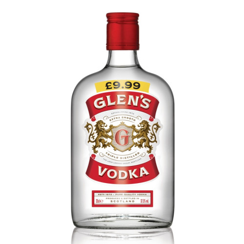 GLENS VODKA BOTTLE 24x35CL PMP &Acirc;&pound;9.99