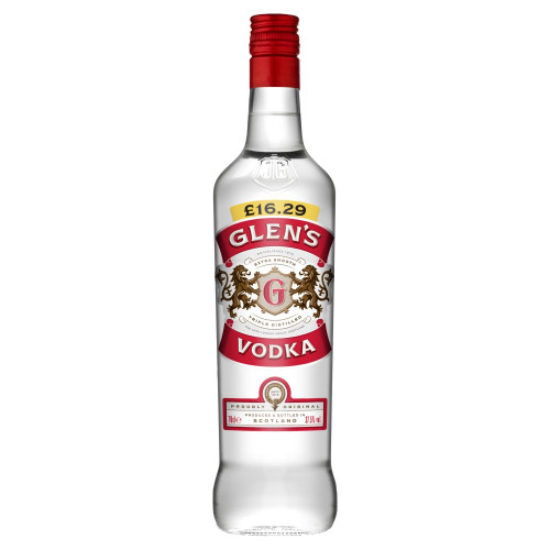 GLENS VODKA BOTTLE 1x70CL PMP &Acirc;&pound;16.29