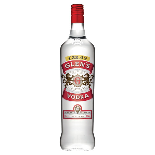 GLENS VODKA BOTTLE 1x1L PMP &Acirc;&pound;22.49