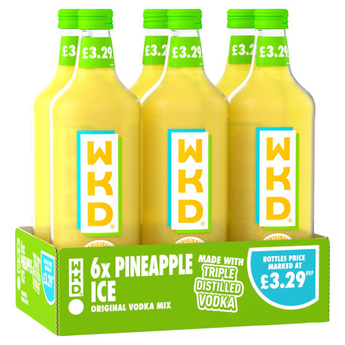 WKD PINEAPPLE READY TO DRINK BOTTLE 6x70CL PMP &Acirc;&pound;3.29