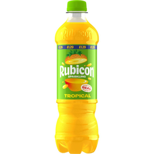 RUBICON SPARKLING TROPICAL BOTTLE 12x500ML PMP &Acirc;&pound;1.29