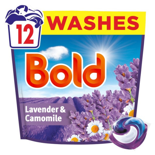 BOLD ALL IN ONE LAVENDER & CAMOMILE LAUNDRY PODS 5x12s PMP &Acirc;&pound;4.99