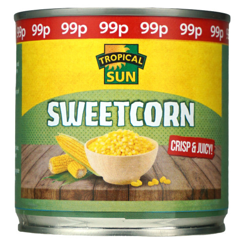 TROPICAL SUN SWEETCORN 12x340G PMP &Acirc;&pound;0.99