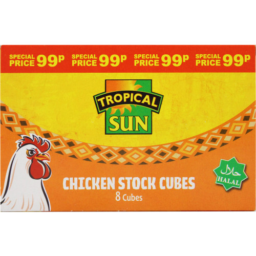 TROPICAL SUN CHICKEN STOCK CUBES 12x8s PMP &Acirc;&pound;0.99
