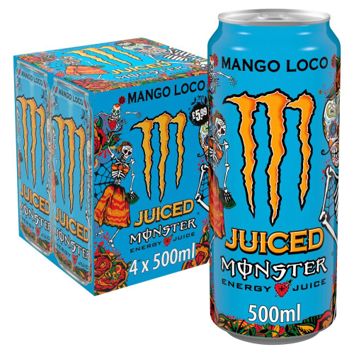 MONSTER ENERGY MANGO LOCO 4 PACK CAN 6x500ML PMP &Acirc;&pound;5.99