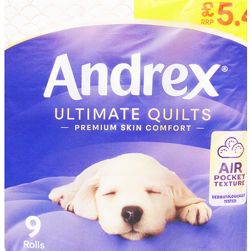 ANDREX ULTIMATE QUILTS TOILET TISSUE ROLLS 4x9PK PMP &Acirc;&pound;5.49