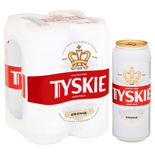 TYSKIE LAGER 4 PACK CAN 6x500ML PMP &Acirc;&pound;6.89