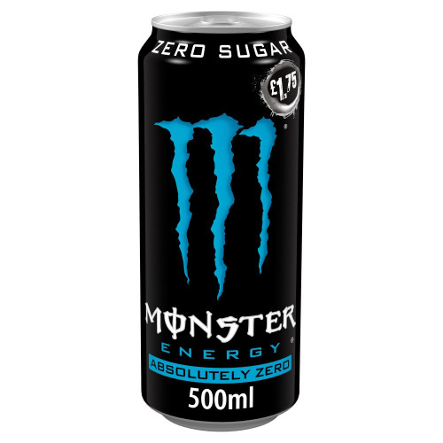 MONSTER ABSOLUTE ZERO SUGAR FREE CAN 12x500ML PMP &Acirc;&pound;1.75