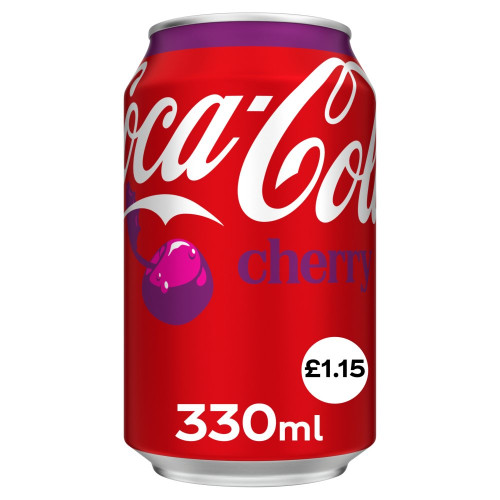 COCA COLA CHERRY CAN 24x330ML PMP &Acirc;&pound;1.15