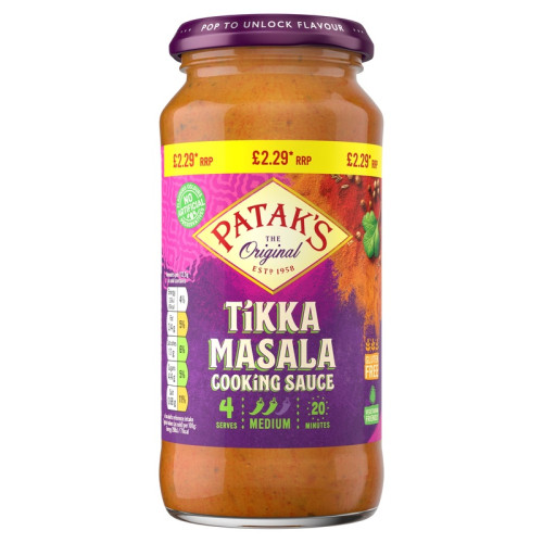 PATAK TIKKA MASALA SAUCE 6x450G PMP &Acirc;&pound;2.29