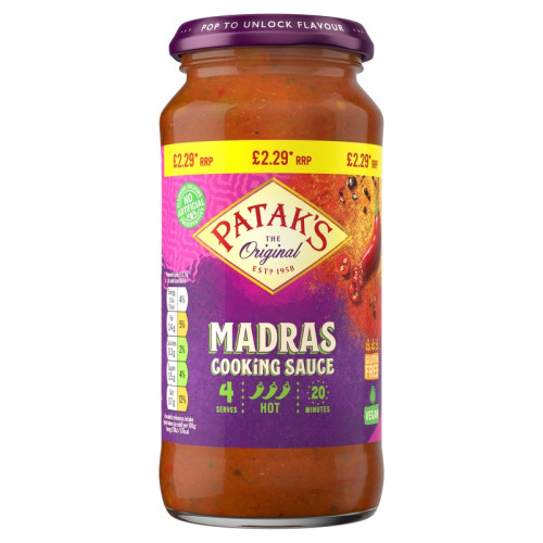 PATAK MADRAS SAUCE 6x450G PMP &Acirc;&pound;2.29