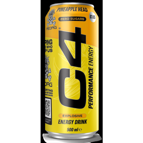 C4 PERFORMANCE ENERGY PINEAPPLE CAN 12x500ML PMP &Acirc;&pound;1.65