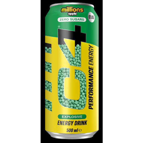 C4 PERFORMANCE ENERGY MILLIONS APPLE CAN 12x500ML PMP &Acirc;&pound;1.65