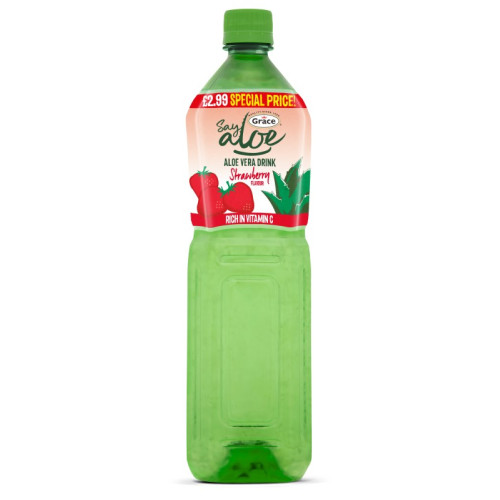 GRACE ALOE STRAWBERRY BOTTLE 6x1.5L PMP &Acirc;&pound;2.99