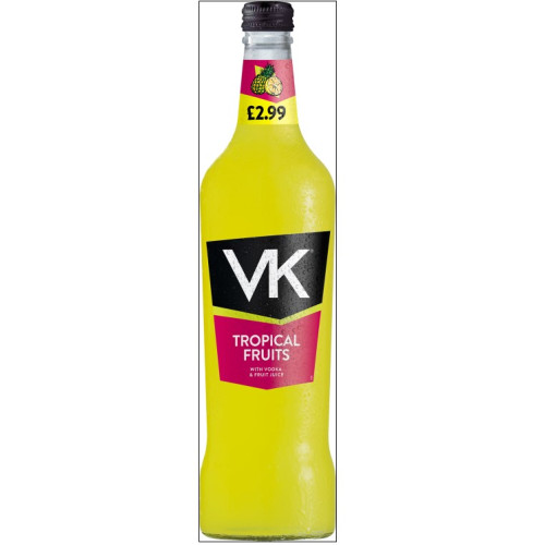 VK TROPICAL FRUIT READY TO DRINK BOTTLE 6x70CL PMP &Acirc;&pound;2.99