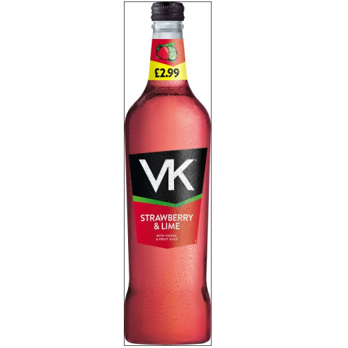 VK STRAWBERRY LIME READY TO DRINK BOTTLE 6x70CL PMP &Acirc;&pound;2.99