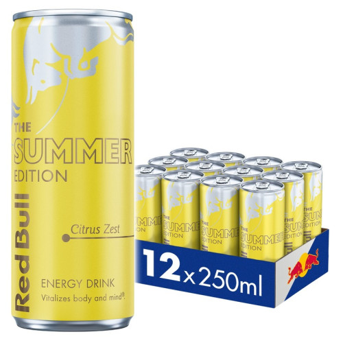 RED BULL SUMMER EDITION CITRUS ZEST CAN 12x250ML PMP &Acirc;&pound;1.75