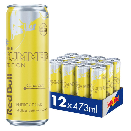RED BULL SUMMER EDITION CITRUS ZEST CAN 12x473ML PMP &Acirc;&pound;2.80