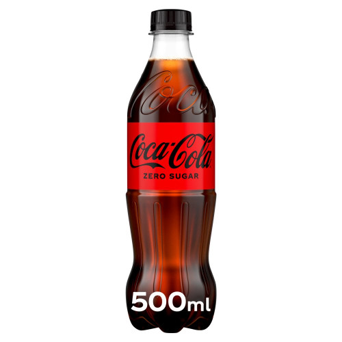 COCA COLA ZERO SUGAR FREE BOTTLE 12x500ML