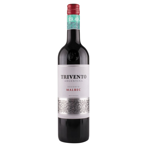 TRIVENTO RESERVE MALBEC RED WINE BOTTLE 1x75CL PMP &Acirc;&pound;9.49