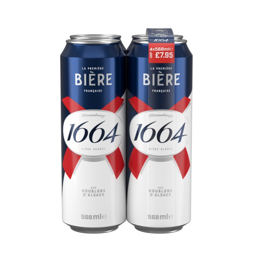 1664 BIERE LAGER 4 PACK CAN 6x568ML PMP &Acirc;&pound;7.95
