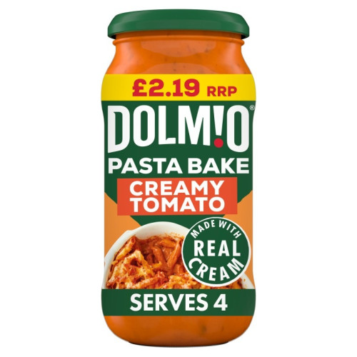 DOLMIO PASTA BAKE CREAMY TOMATO SAUCE 6x450G PMP &Acirc;&pound;2.19