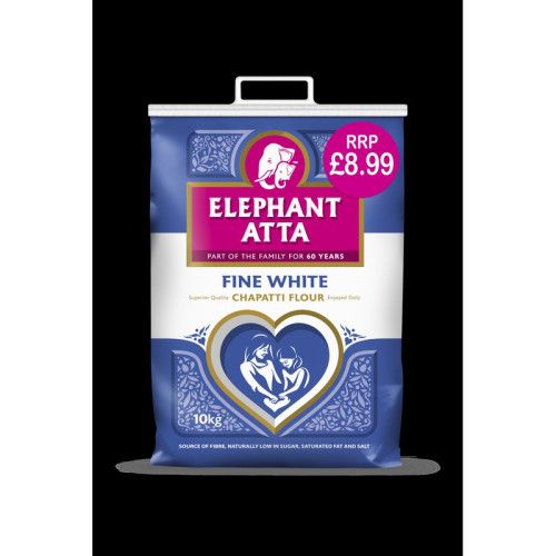 ELEPHANT ATTA WHITE 1x10KG PMP &Acirc;&pound;8.99