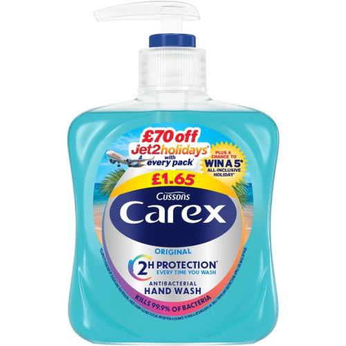 CAREX ANTI BACTERIAL ORIGINAL HAND WASH 6x250ML PMP &Acirc;&pound;1.65