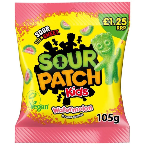 SOUR PATCH KIDS WATERMELON SWEETS BAG 10x105G PMP &Acirc;&pound;1.25