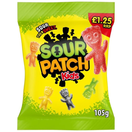 SOUR PATCH KIDS ORIGINAL SWEETS BAG 10x105G PMP &Acirc;&pound;1.25