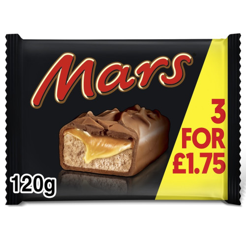 MARS CHOCOLATE 3 PACK 22x120G PMP &Acirc;&pound;1.75