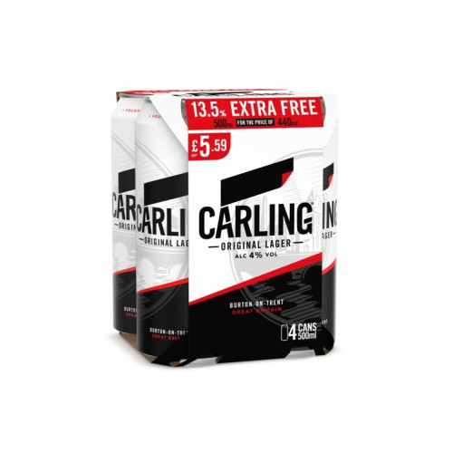 CARLING ORIGINAL LAGER 4 PACK CAN 6x500ML PMP &Acirc;&pound;5.59
