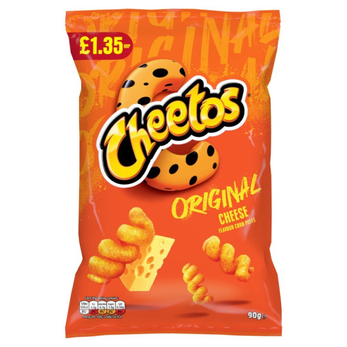 CHEETOS TWISTED CHEESE CRISPS 12x90G PMP &Acirc;&pound;1.35