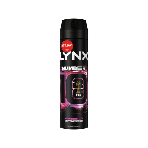 LYNX NUMBER 10 BODY SPRAY 6x200ML PMP &Acirc;&pound;3.99