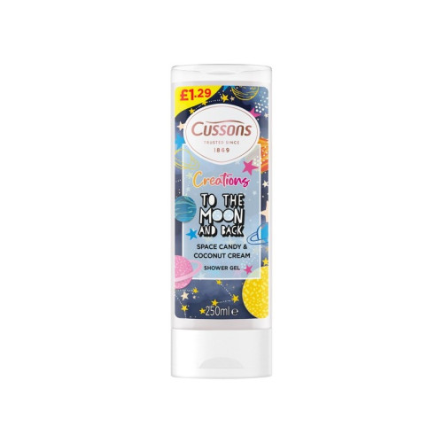 CUSSON CREATIONS TO THE MOON AND BACK SHOWER GEL 6x250ML PMP &Acirc;&pound;1.29