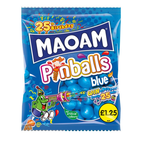HARIBO MAOAM PINBALL BLUE SWEETS 14x140G PMP &Acirc;&pound;1.25