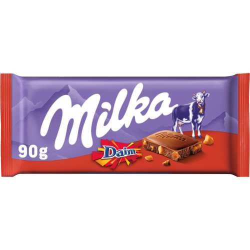 MILKA DAIM PIECES CHOCOLATE BAR 24x90G