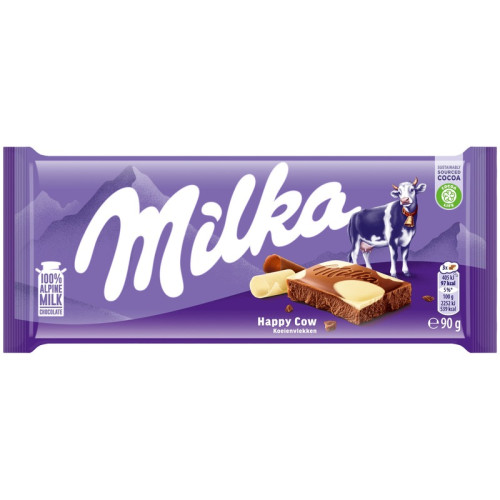 MILKA COWSPOTS CHOCOLATE BAR 24x90G