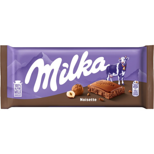 MILKA NOISETTE CHOCOLATE BAR 25x90G