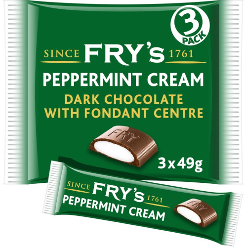 FRYS PEPPERMINT CREAM CHOCOLATE BAR 3 PACK 16x147G