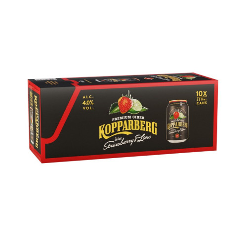 KOPPARBERG STRAWBERRY LIME CIDER CAN 10x330ML