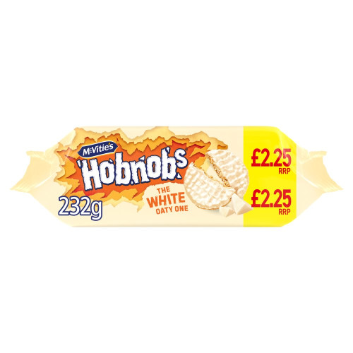 MCVITIES WHITE HOBNOBS BISCUIT 12x232G PMP &Acirc;&pound;2.25