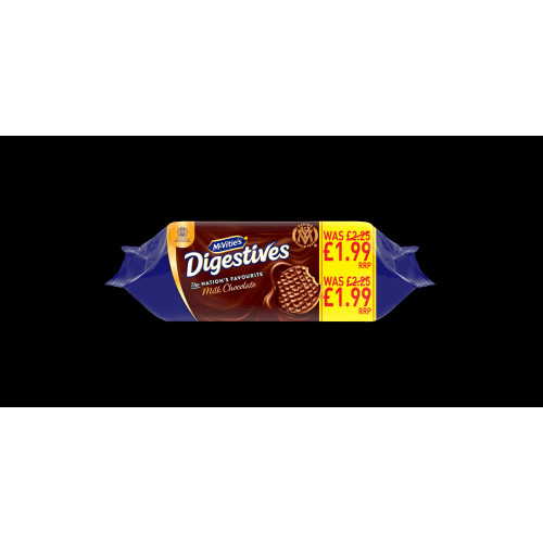 MCVITIES MILK CHOCOLATE DIGESTIVES BISCUIT 15x266G PMP &Acirc;&pound;1.99