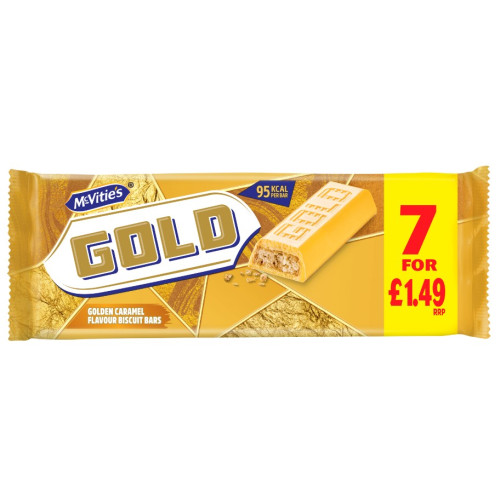 MCVITIES GOLD BISCUIT BAR 7 PACK 12x128G PMP &Acirc;&pound;1.49