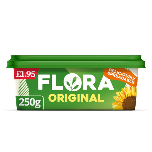 FLORA WITH NATURAL INGREDIENTS SPREAD 8x250G PMP &Acirc;&pound;1.95