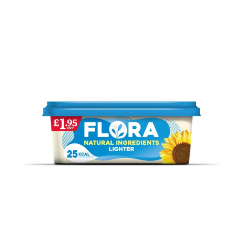 FLORA WITH NATURAL INGREDIENTS LIGHTER SPREAD 8x250G PMP &Acirc;&pound;1.95