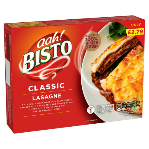 BISTO BEEF LASAGNE 6x375G PMP &Acirc;&pound;2.79