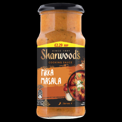 SHARWOODS TIKKA MASALA COOKING SAUCE 6x420G PMP &Acirc;&pound;2.29