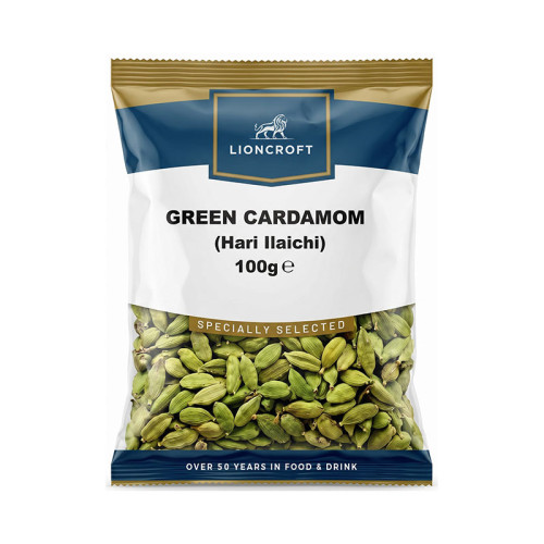 LIONCROFT GREEN CARDAMOM (ILAICHI) 20x100G