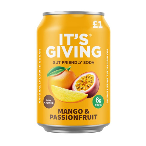 IT&acirc;S GIVING MANGO & PASSIONFRUIT CAN 24x330ML PMP &Acirc;&pound;1.00